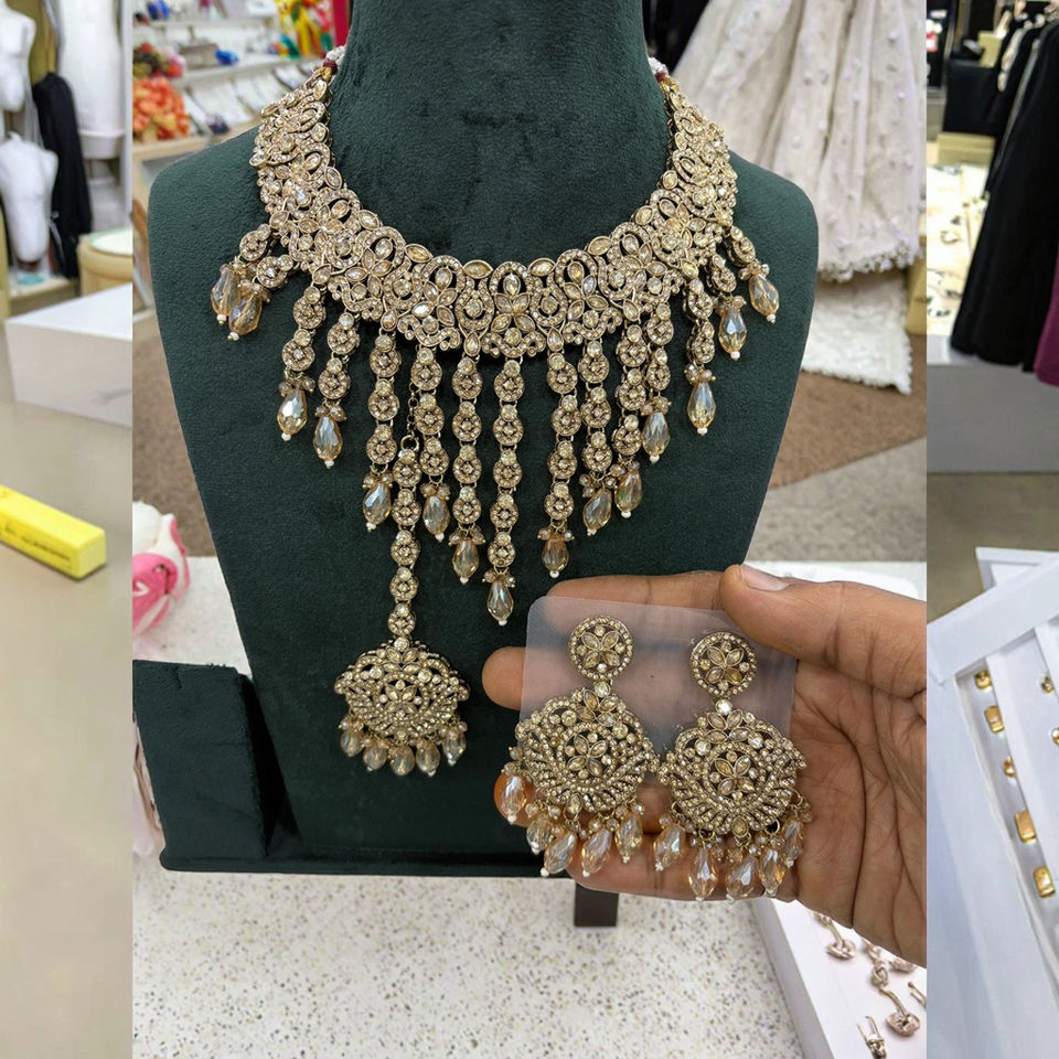 Elegant Kundan Crystal Pearl Necklace Set™